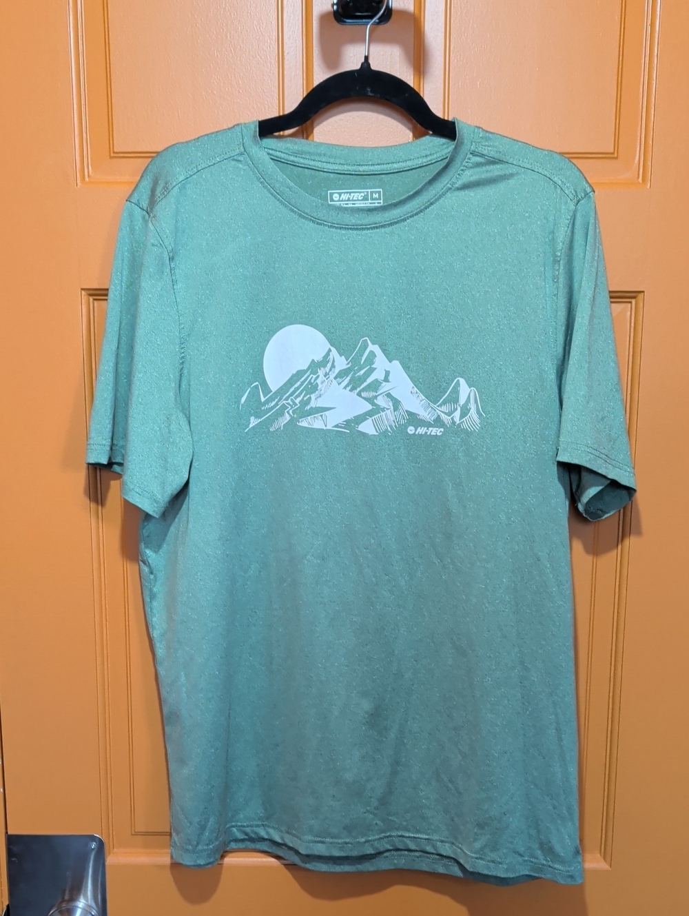 Hi-Tec Mint Green Short Sleeve Tee with White Mountain Graphic